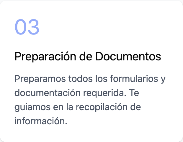 A slide titled 'Preparation of Documents' with the number 03, explaining that all required forms and documentation are prepared, and guidance is provided for information collection.