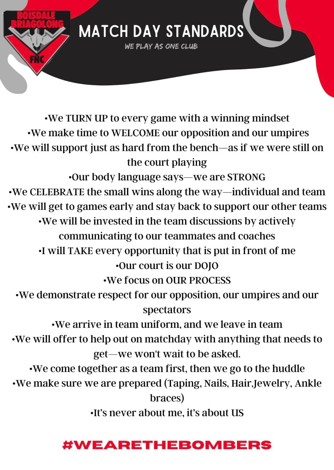 Match Day Standards
