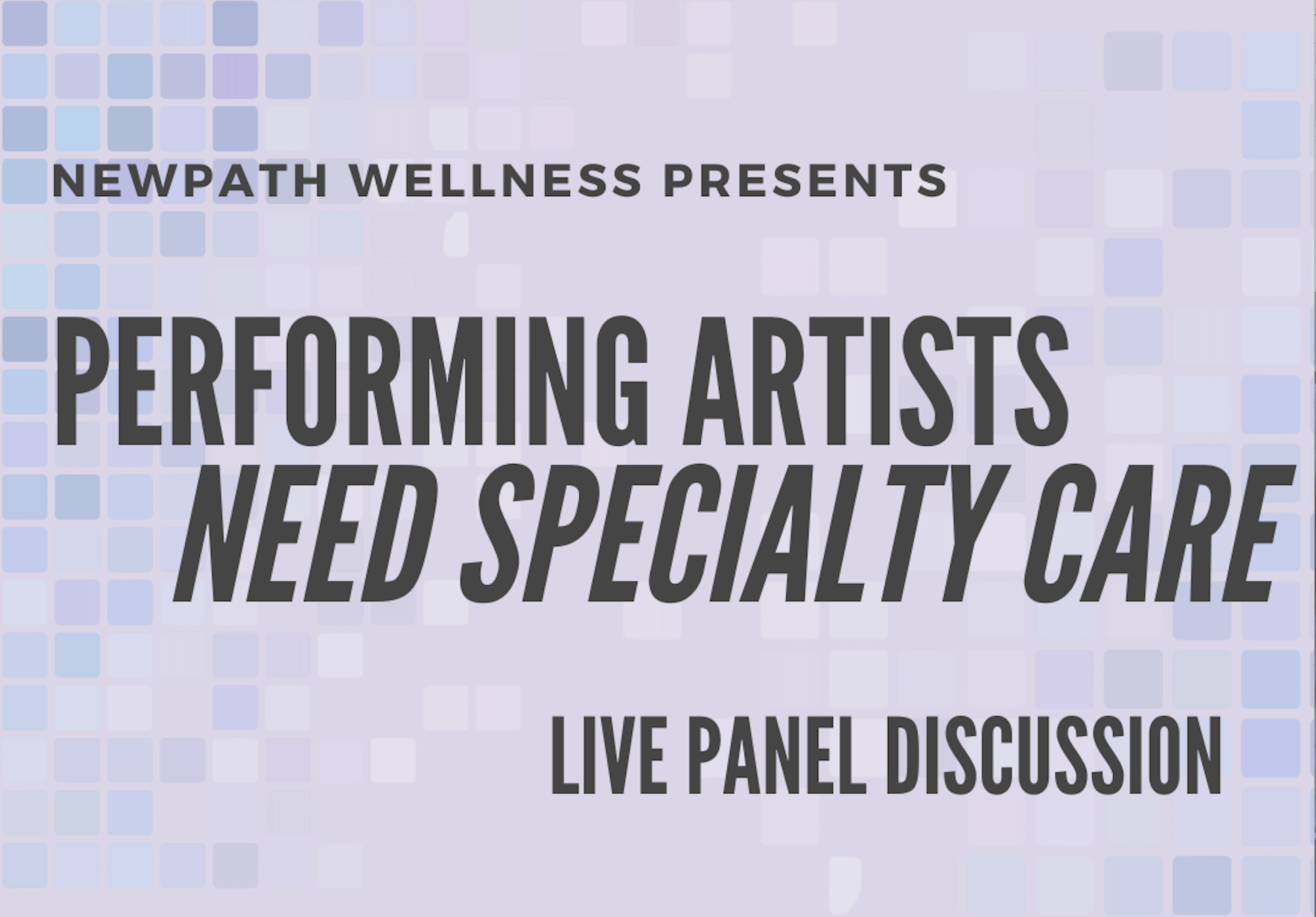 Performing Arts Medicine Panel - Video Release 