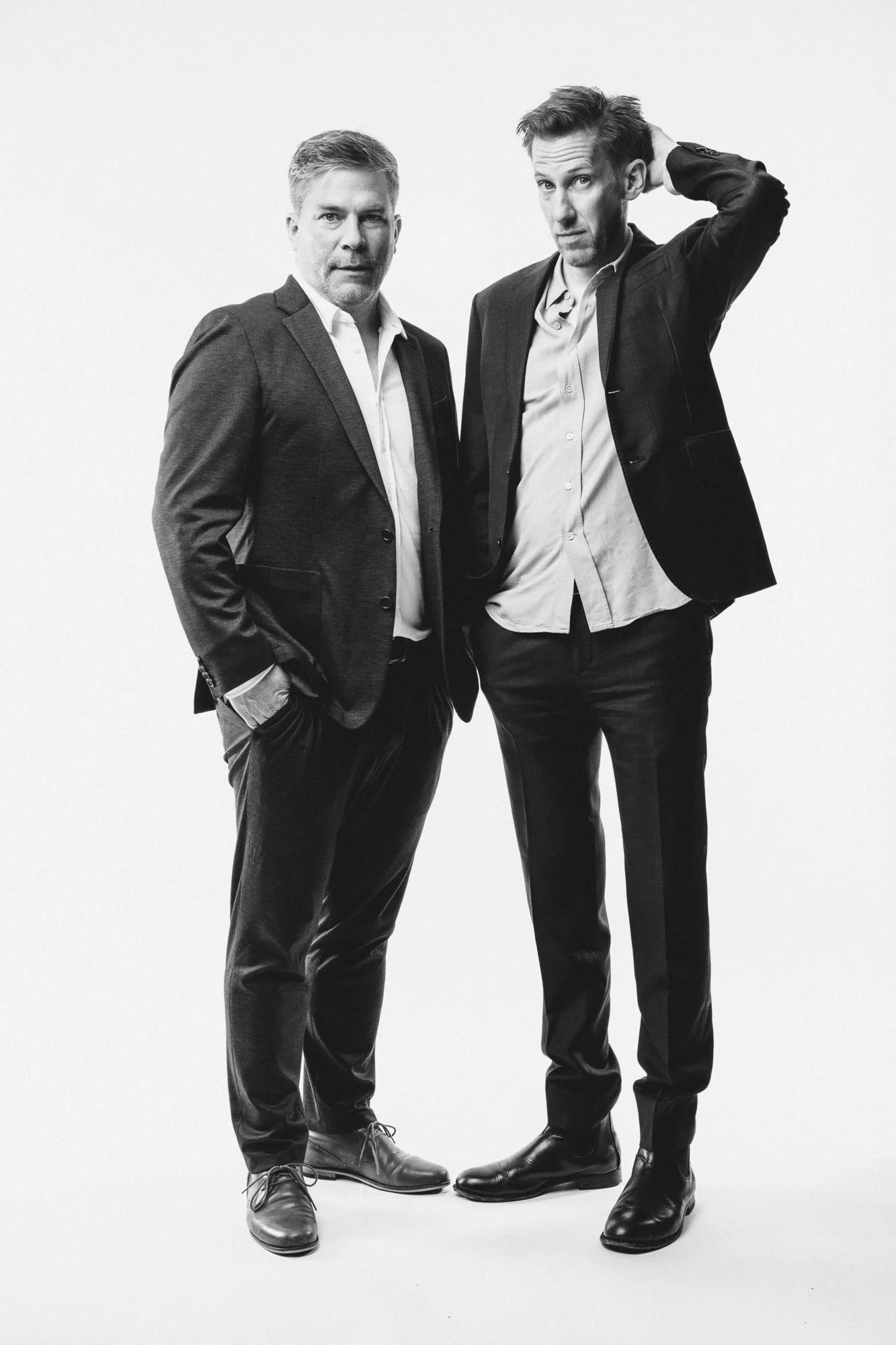 Studioporträt von Krogerus und Tschäppeler in Schwarz Weiss.