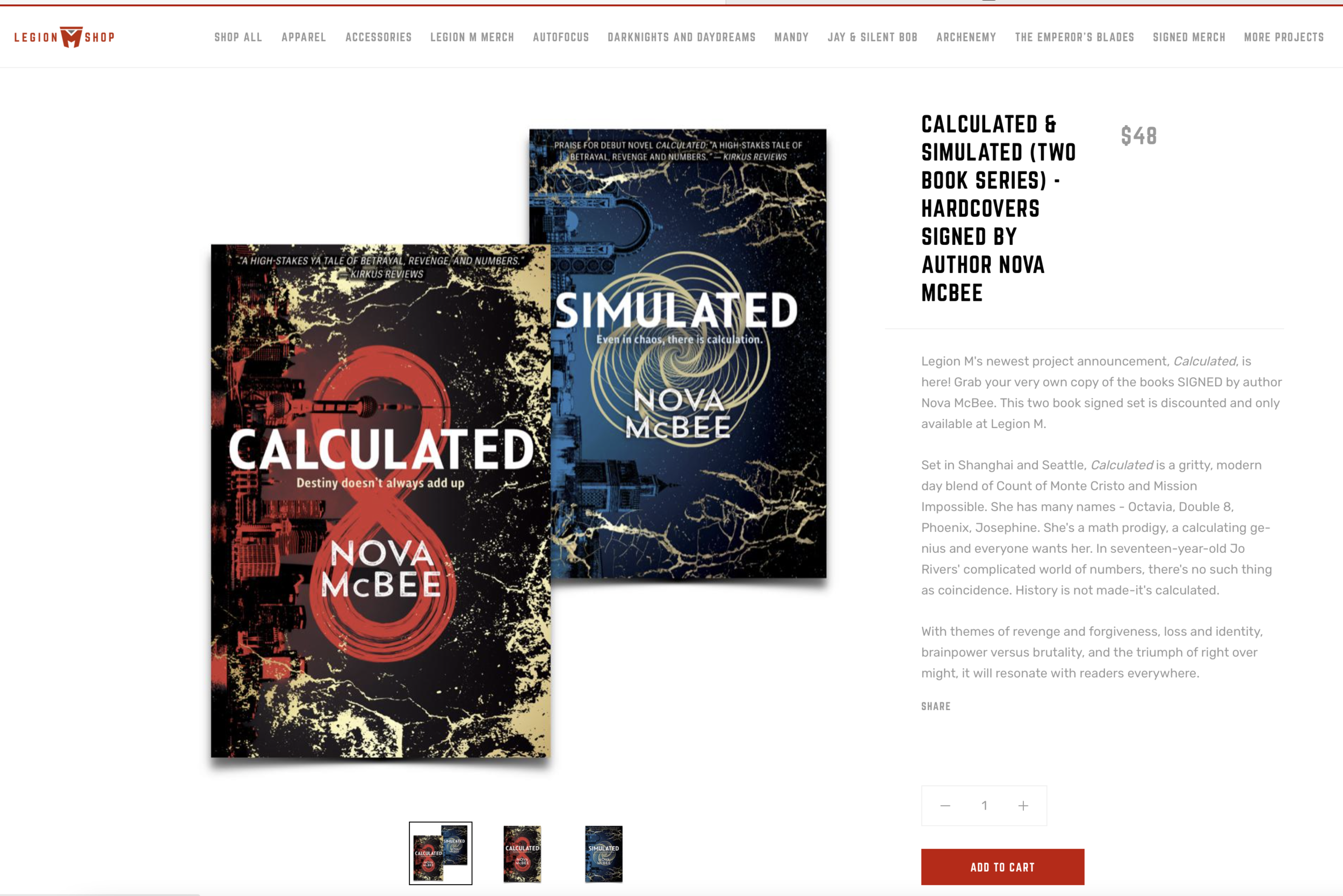 Limited edition signed bundle of Calculated and Simulated