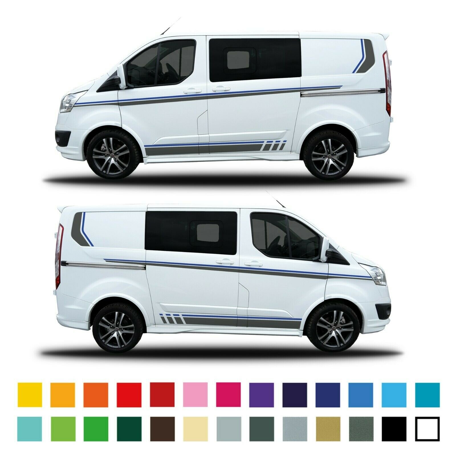 Ford Transit CUSTOM 014 racing stripes graphics stickers decals 