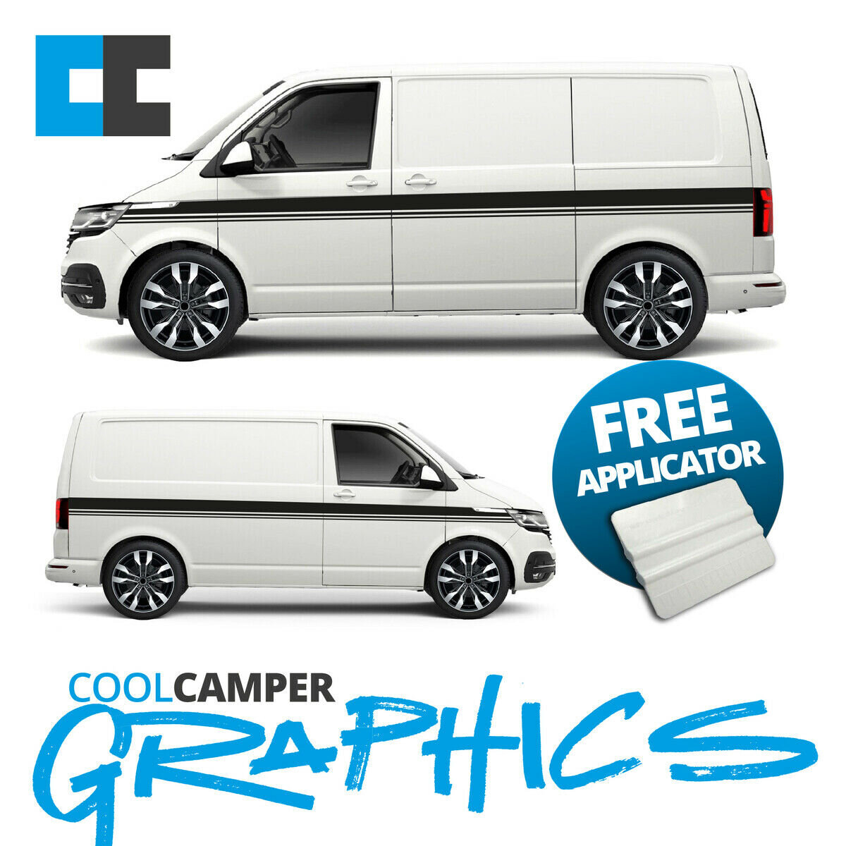Super Cool Graphics for Transporter Camper Van LWB T4 Side Panel Stickers 