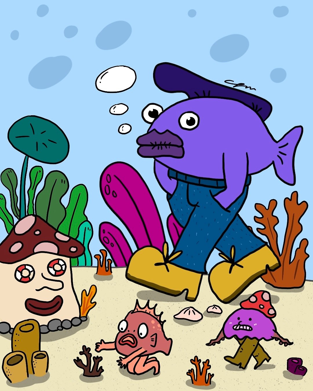 Peachtober Day 15: Aquarium 🫧🐟

Please don&rsquo;t step on coral reefs 🥺

@peachtober @furrylittlepeach 

#peachtober25 #peachtober25aquarium #inktober #illustration #illustrator #digitalpainting #fyp