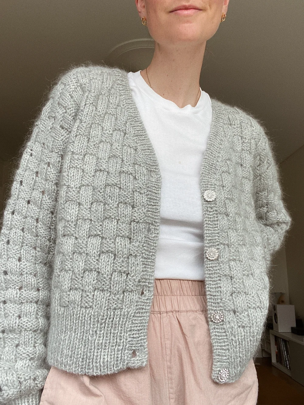 Cropped Cardigan Pattern Wool Chunky Knit Cardigan Chunky Knit