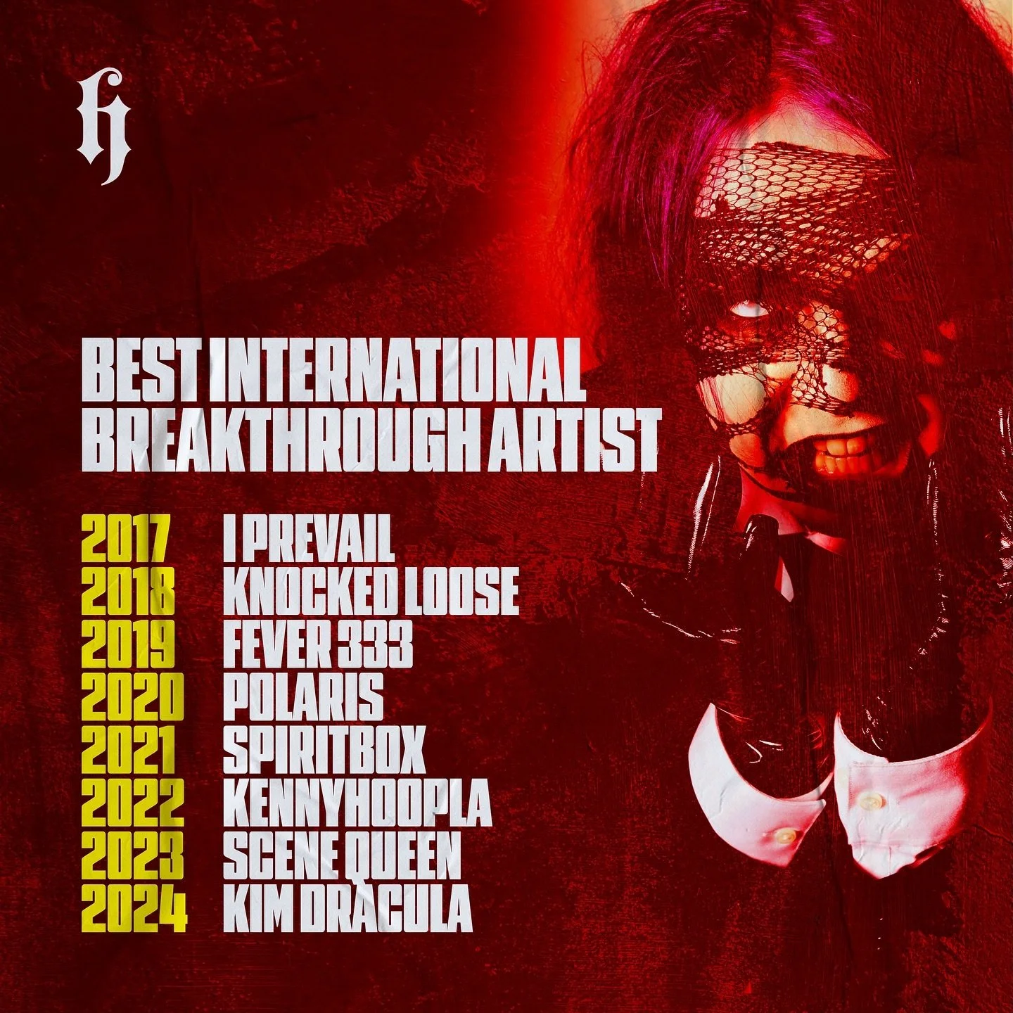 Just having a little look back at eight years of Best International Breakthrough Artist at the HMAs&hellip; What a line-up!