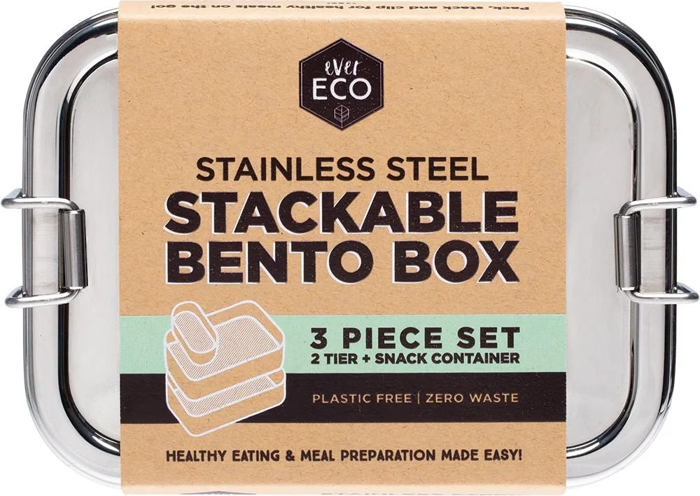 Ever Eco Stackable Bento Box 3 Piece Set