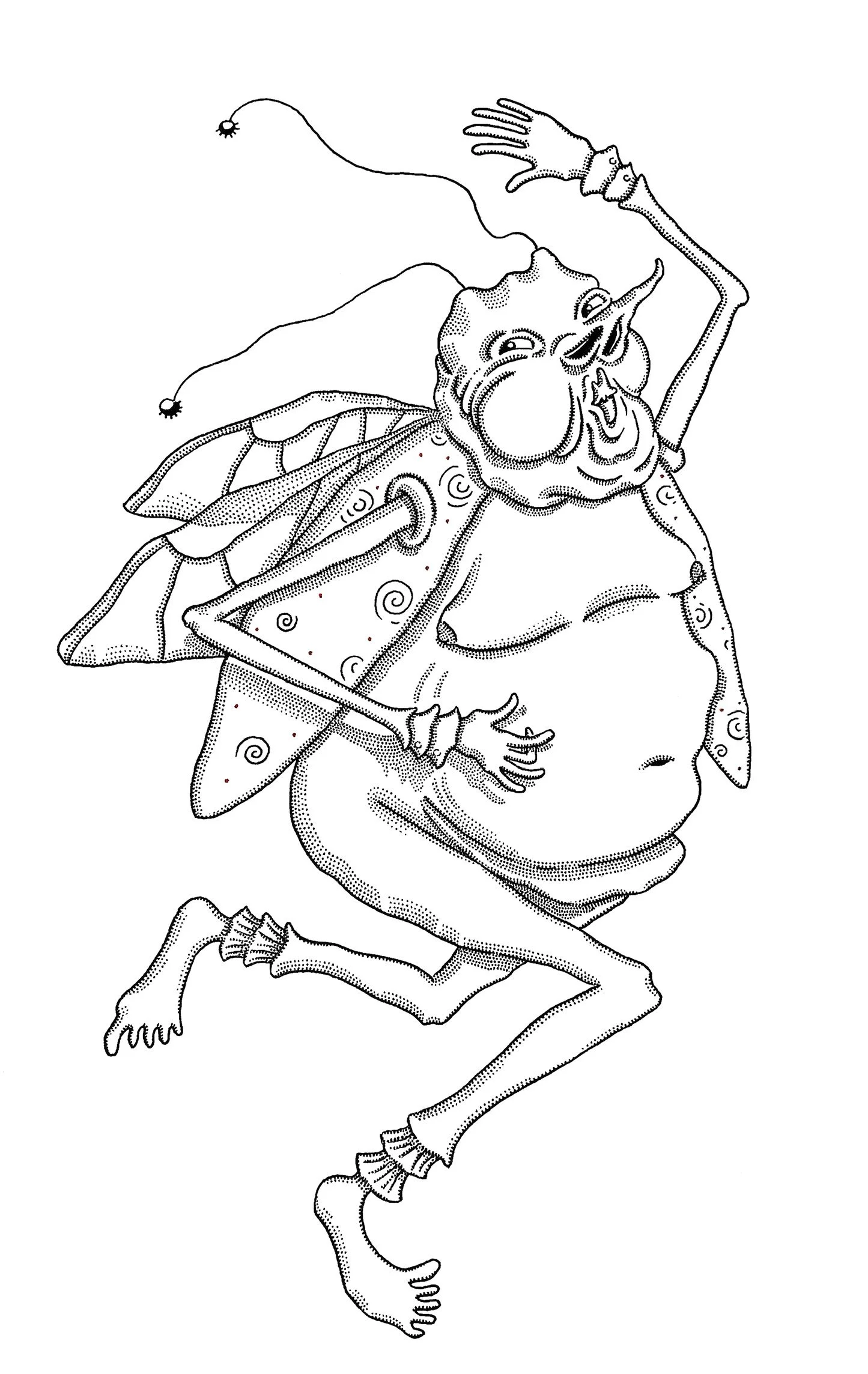 "Lady Fupa", 5″ x 8″, ink