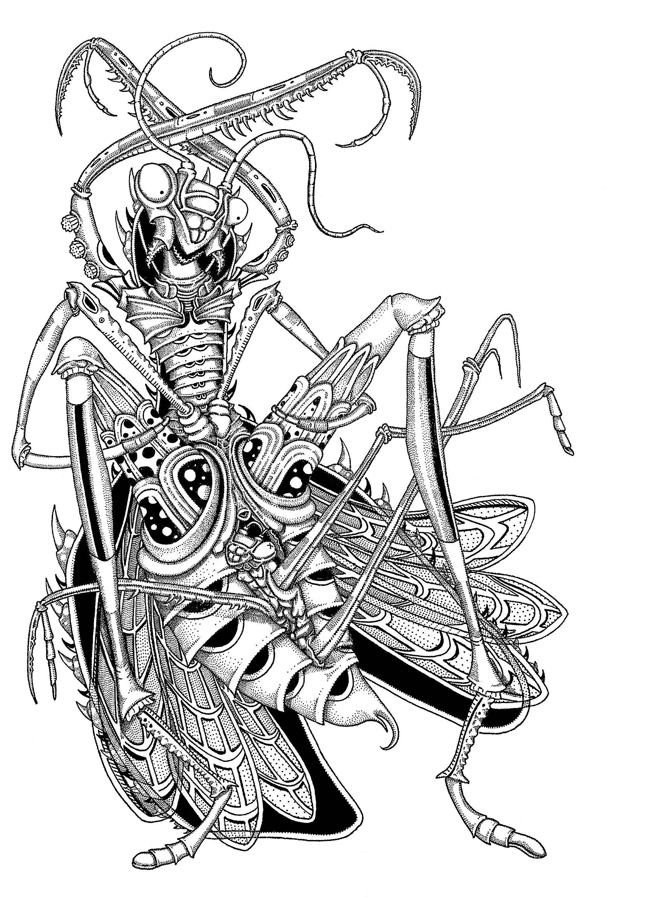 "Playin' in the Nooky N' Neva Comin' Back", ink on paper, 9" x 12"