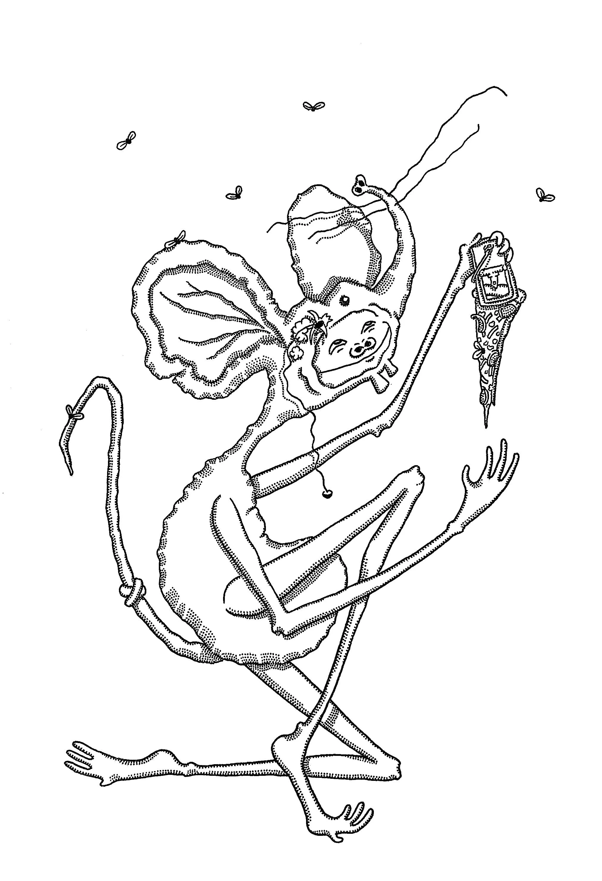 "Gotcha!", 5″ x 8″, ink
