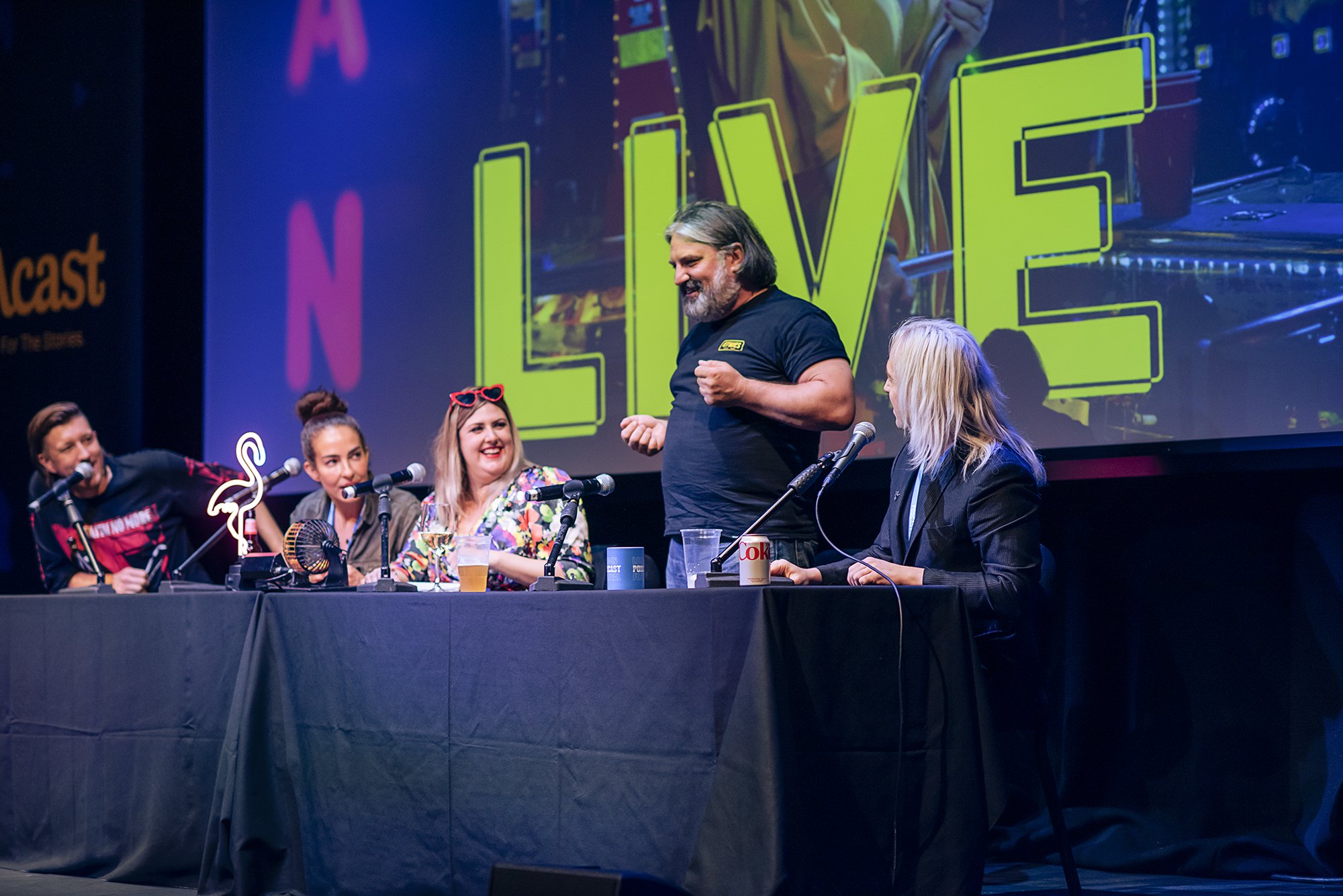 Comedy Arcade panel live at London Podcast Festival
