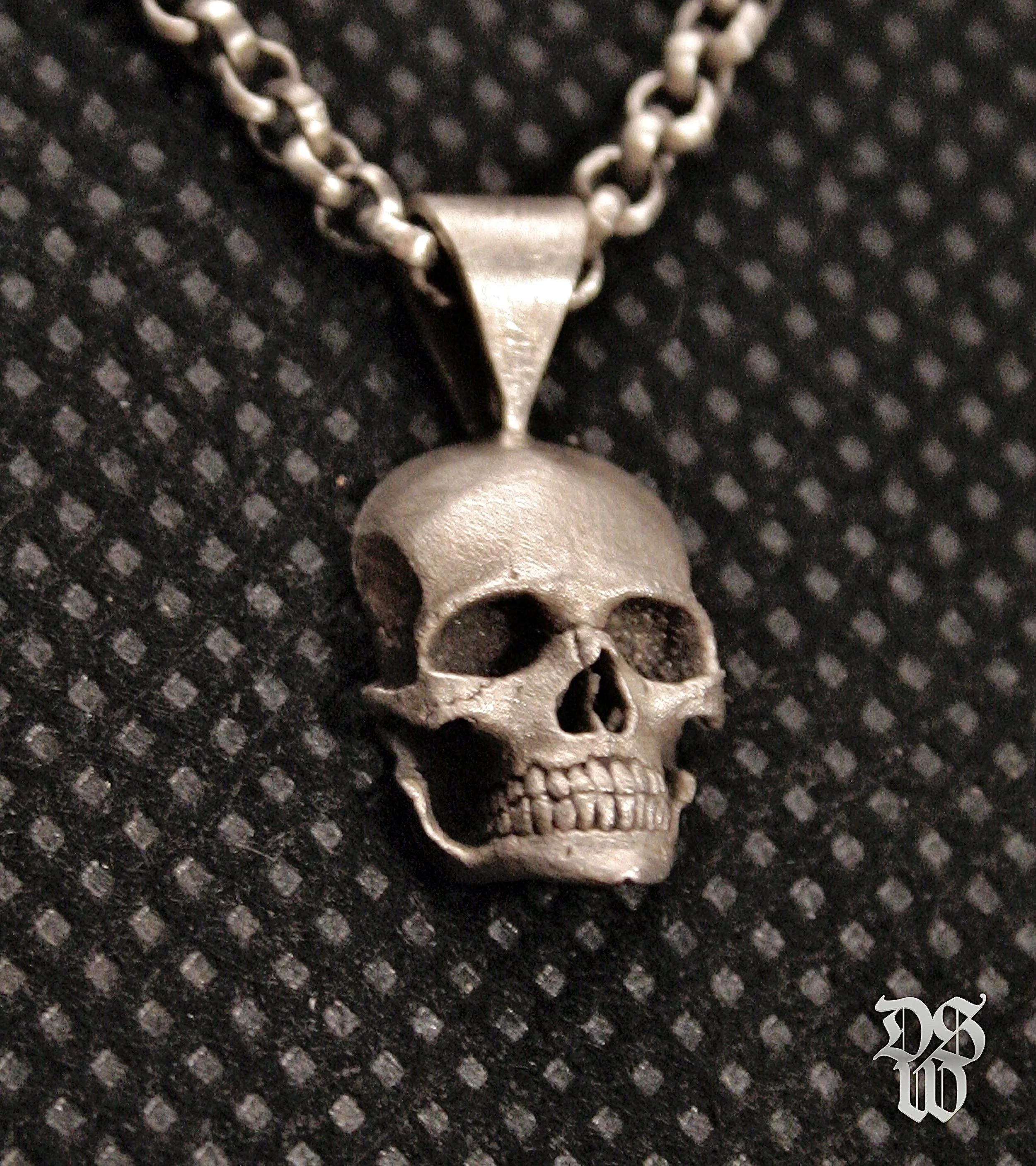 Micro Skull Pendant and Chain