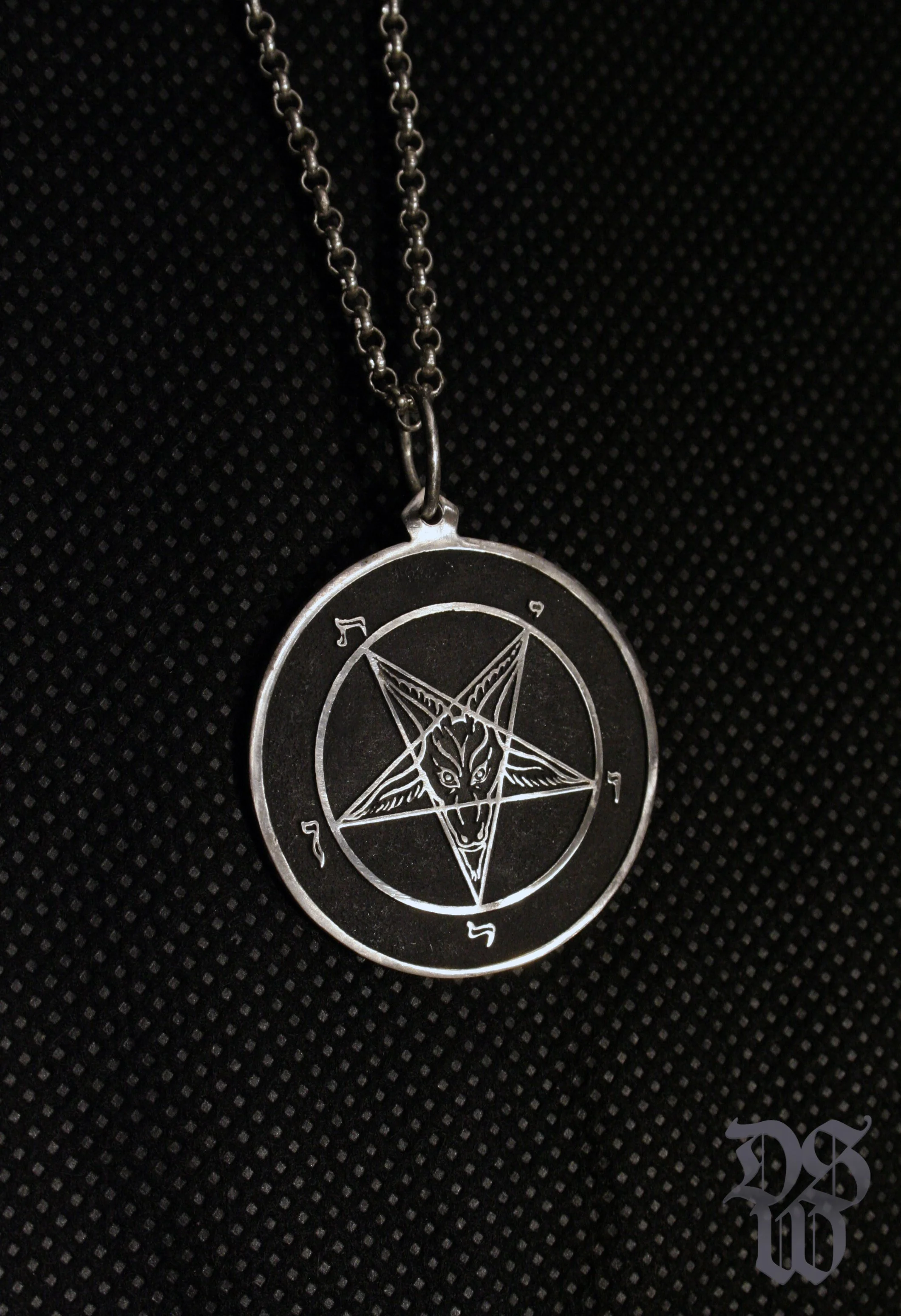 Sigil of Baphomet Silver Pendant and Chain