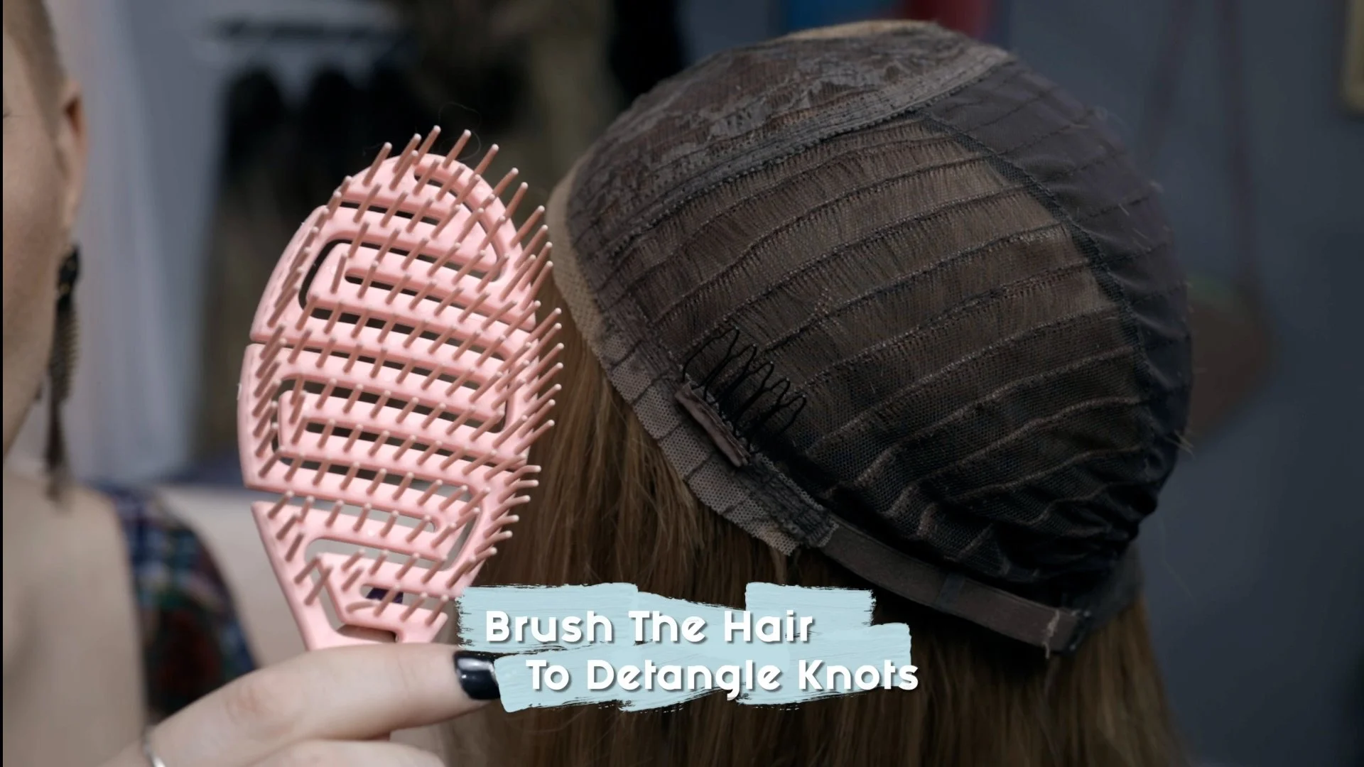 How to cut ear tabs off a synthetic wig