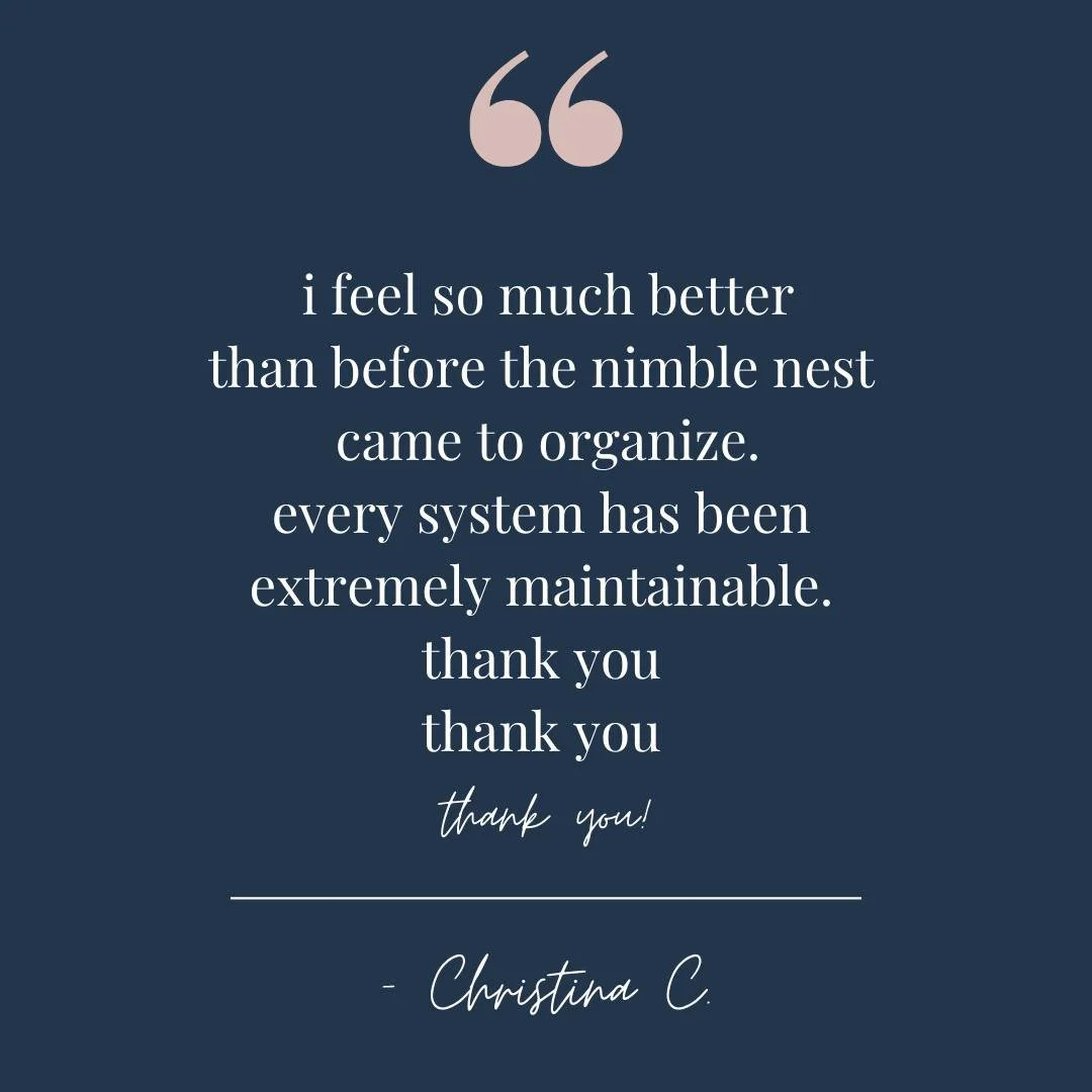 T H A N K  Y O U / 🤍 We love when we hear from clients that their spaces feel so much better after our sessions. Even better than that? When they feel so much better themselves. Organizing in your home can truly be the self-care gift that keeps on g