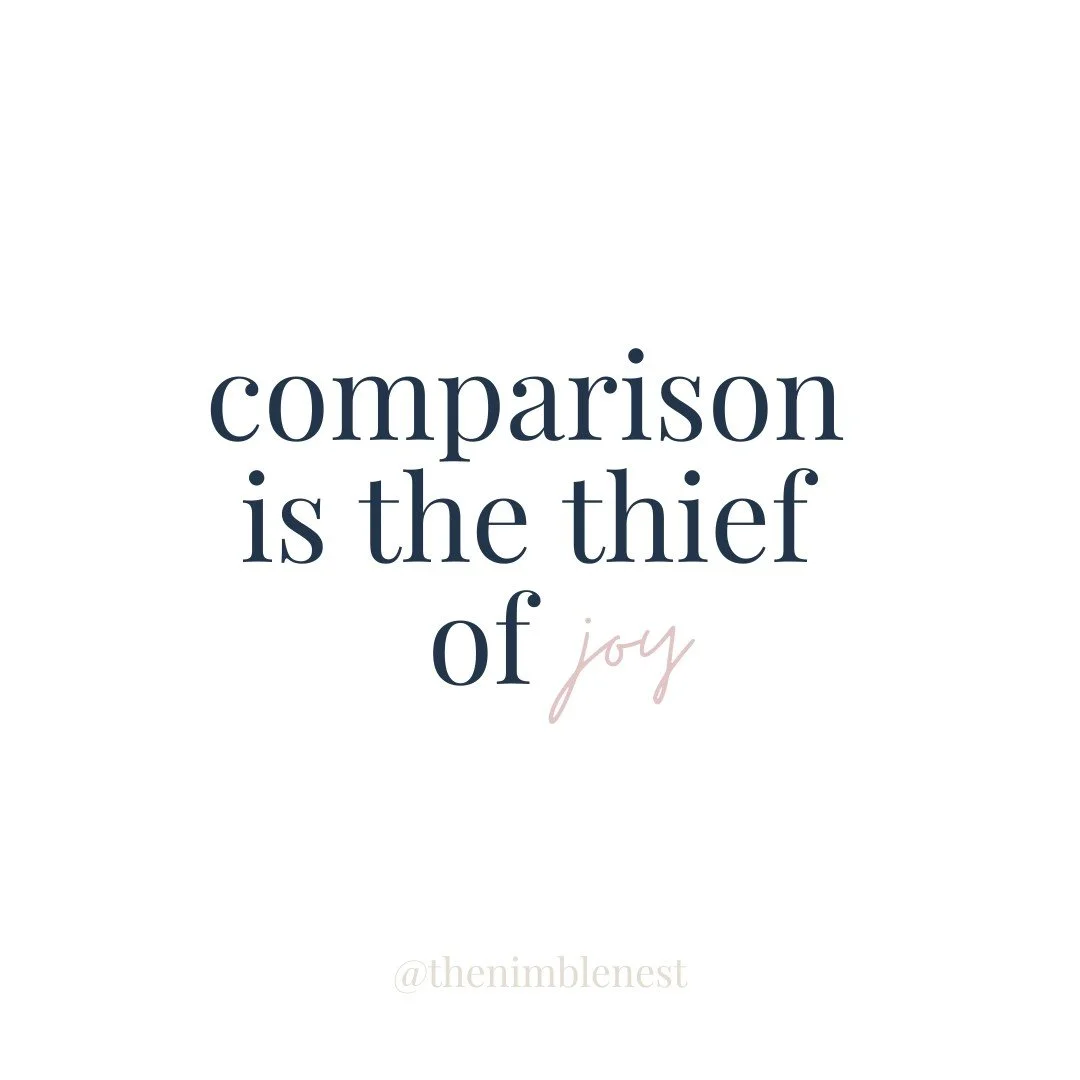 J O Y / ☀️ It's what we all could use a little more of + comparison is keeping it away. 

📝 curated for #thenimblenest
.
.
.
.
.
#quote #inspirationalquotes #professionalorganizer #getorganized #organizedliving #amysuddleson #5minuteorganizer
