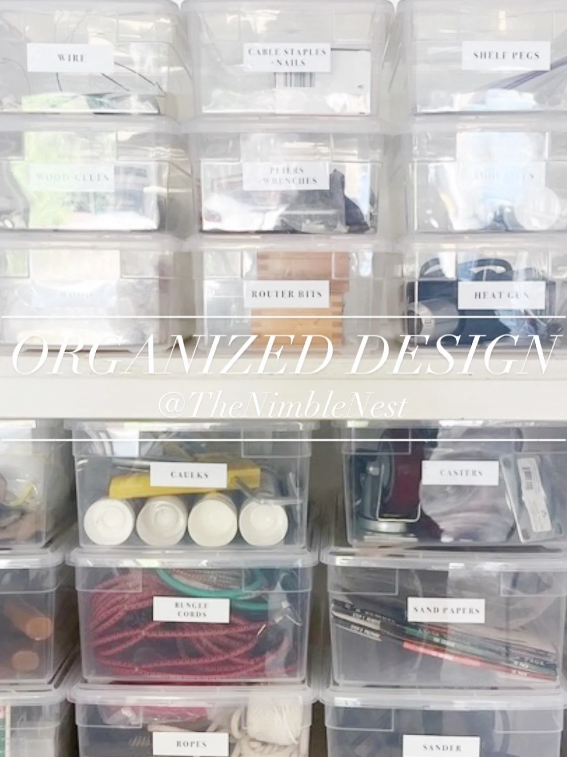 G A R A G E / 🧰 Sharing some pics from our client&rsquo;s organized garage. PRO TIP: Create zones for tools, keepsakes, holidays, home backstock so items are easier to locate. 
⠀⠀⠀⠀⠀⠀⠀⠀⠀
📸 @public311design for #thenimblenest
.
.
.
.
. 
#declutterin