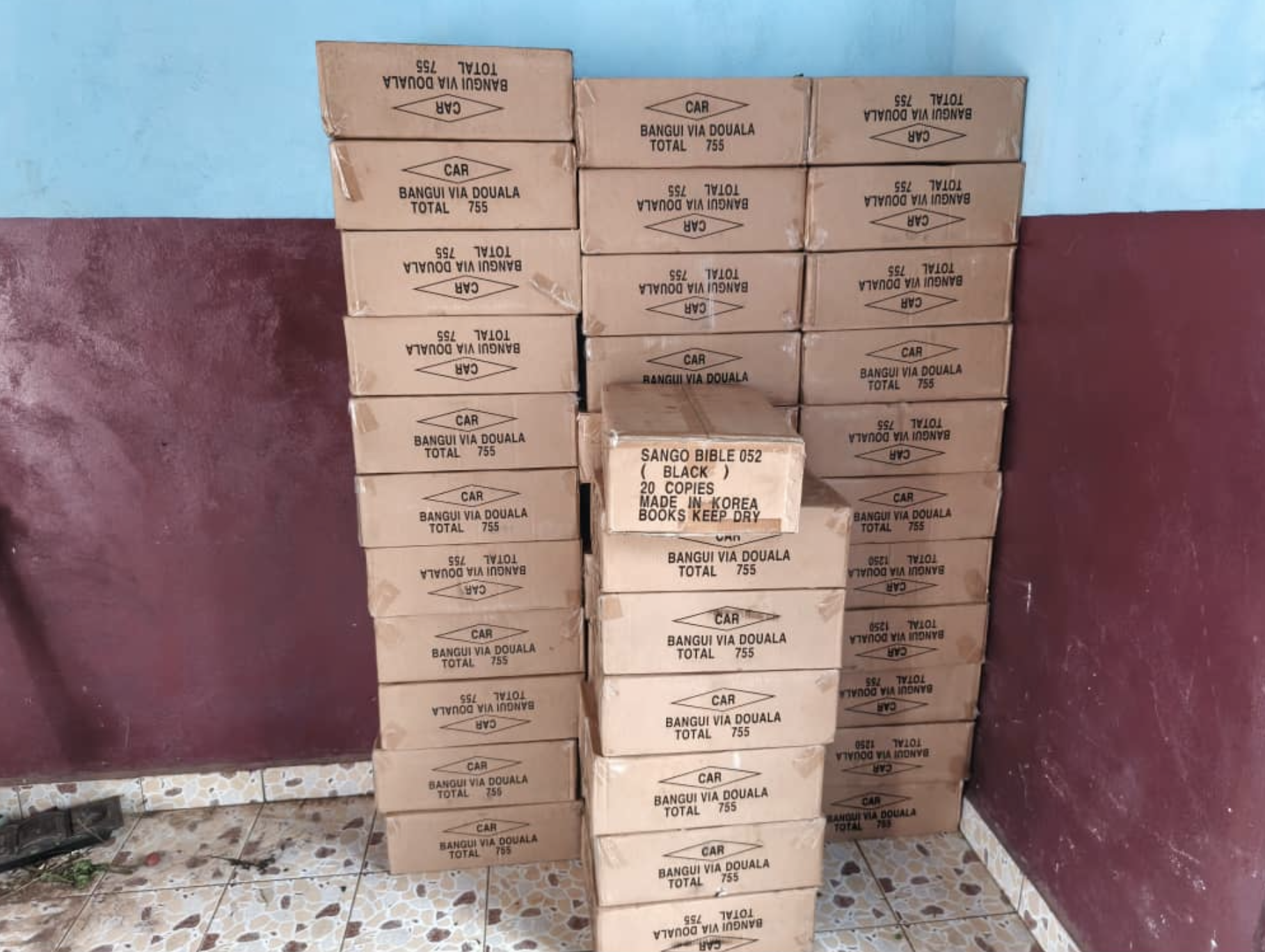 Your gifts provided 800 new Bibles in the CAR