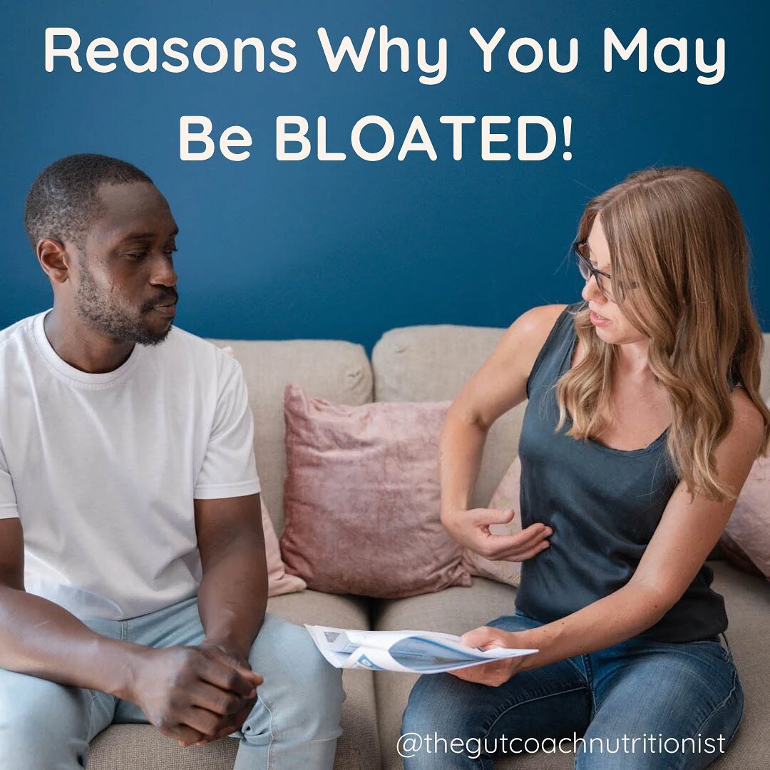 ⁣
Signs &amp; Symptoms of Bloating May Include:⁣
⁣
Feeling full quickly on small amounts of food⁣
Acid reflux⁣
Burning mouth⁣
Constipation⁣
Pain under the rib cage⁣
Itchy eyes⁣
Increased stress⁣
Anxiety⁣
Tiredness⁣
⁣
Do you know why you&rsquo;re feel