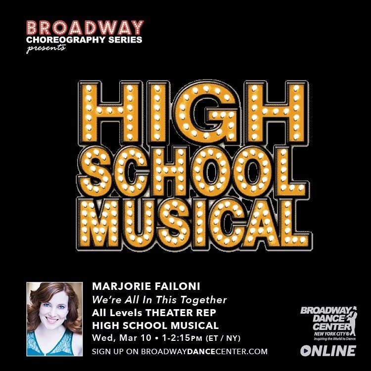 Hope to see everyone on Wednesday!!! The amazing @twald1 will be by my side!! Let&rsquo;s do this! 

#bdcnyc #briadwaydancecenter #hsm #highschoolmusical #dance #nyc #musicaltheatre