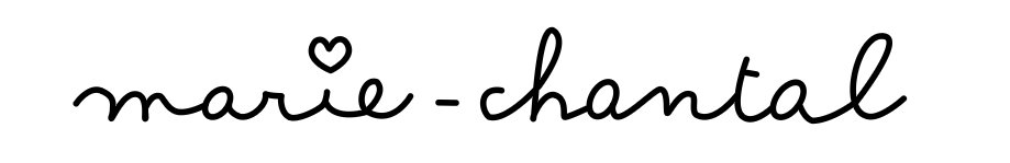 Handwritten text that says "marie-chantal" with a small heart above the letter "i".