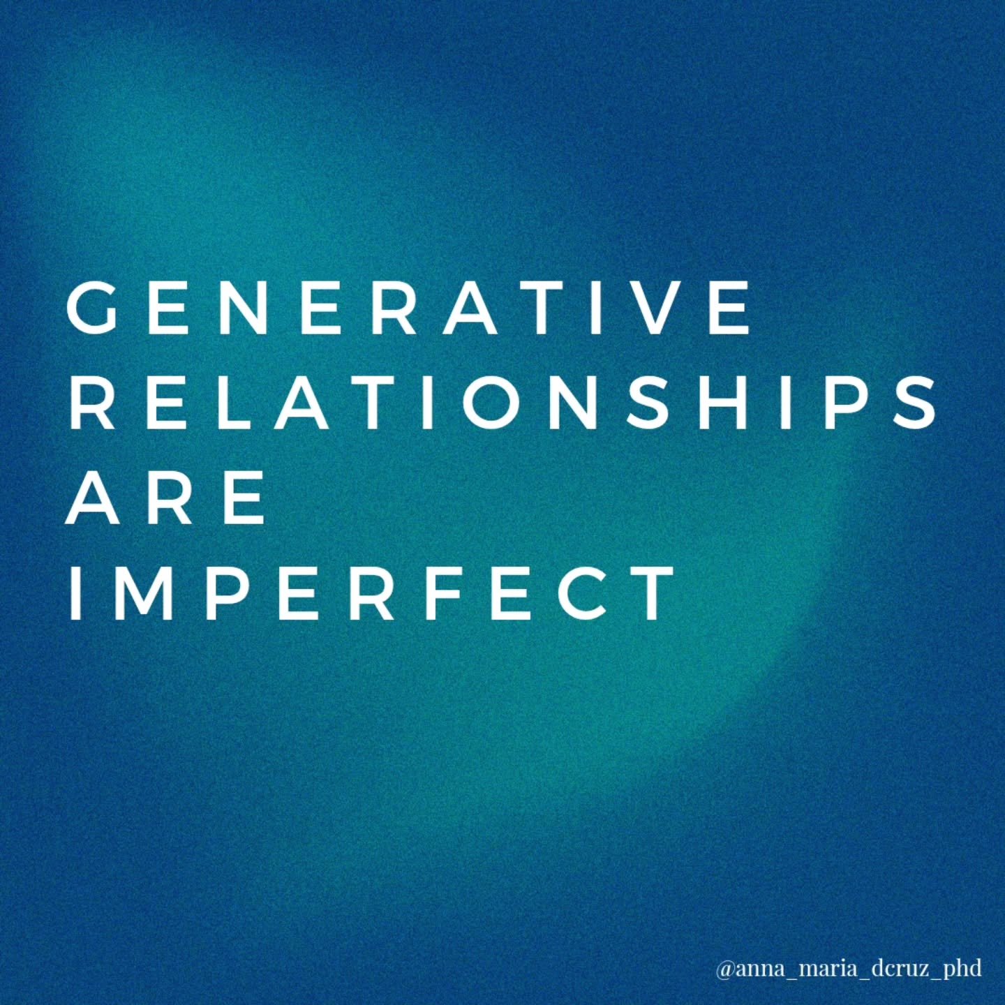 Hi folks. I'm starting to share a little more about what makes a relationship &quot;generative&quot; because striving towards these kinds of relationships is central to how I work

No, there isn't a 10 point PowerPoint guide on how to &quot;do&quot; 