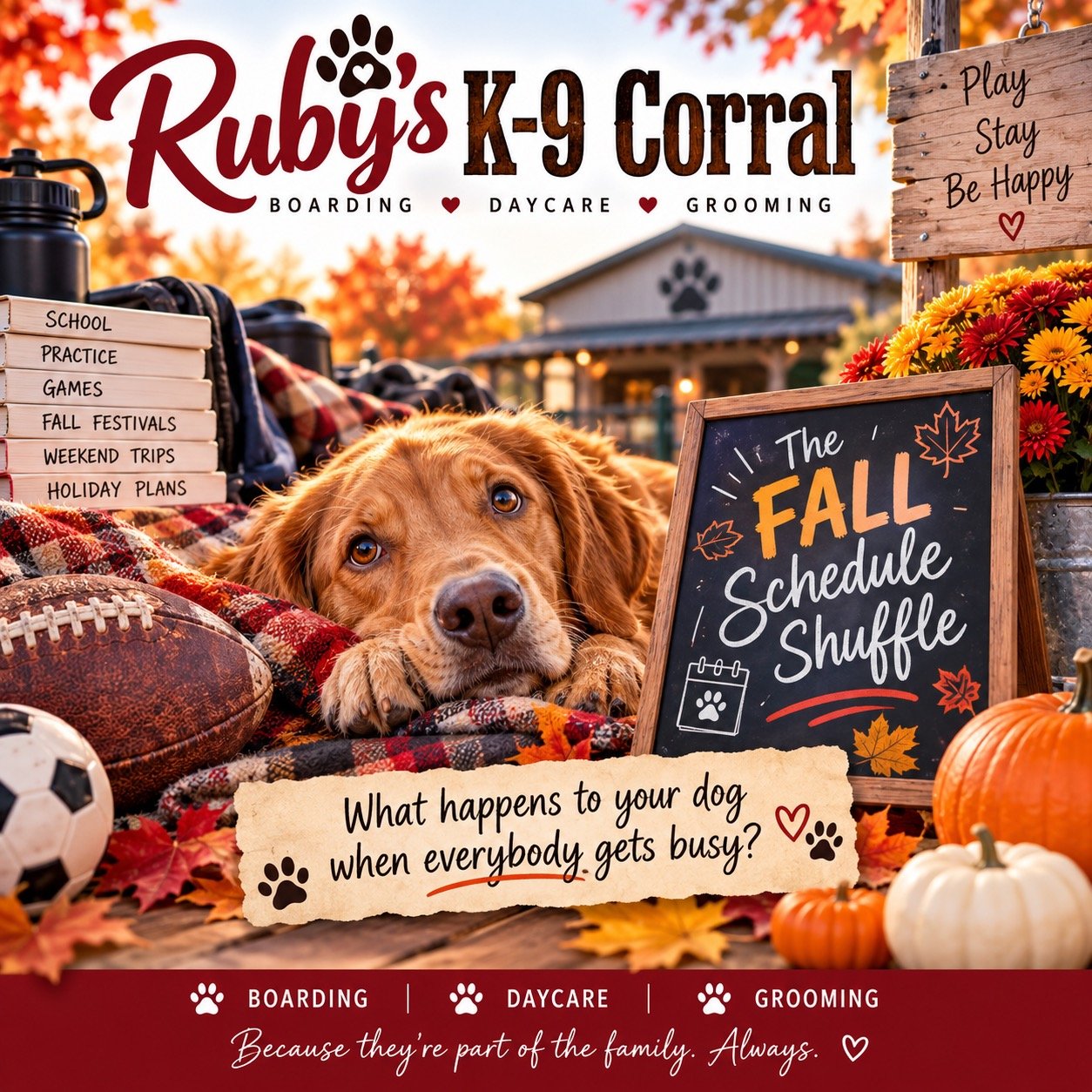 The Fall Schedule Shuffle: What Happens to Your Dog When Everybody Gets Busy?