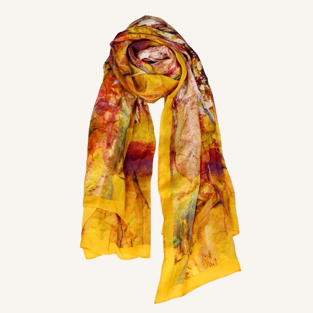 yellow silk scarves
