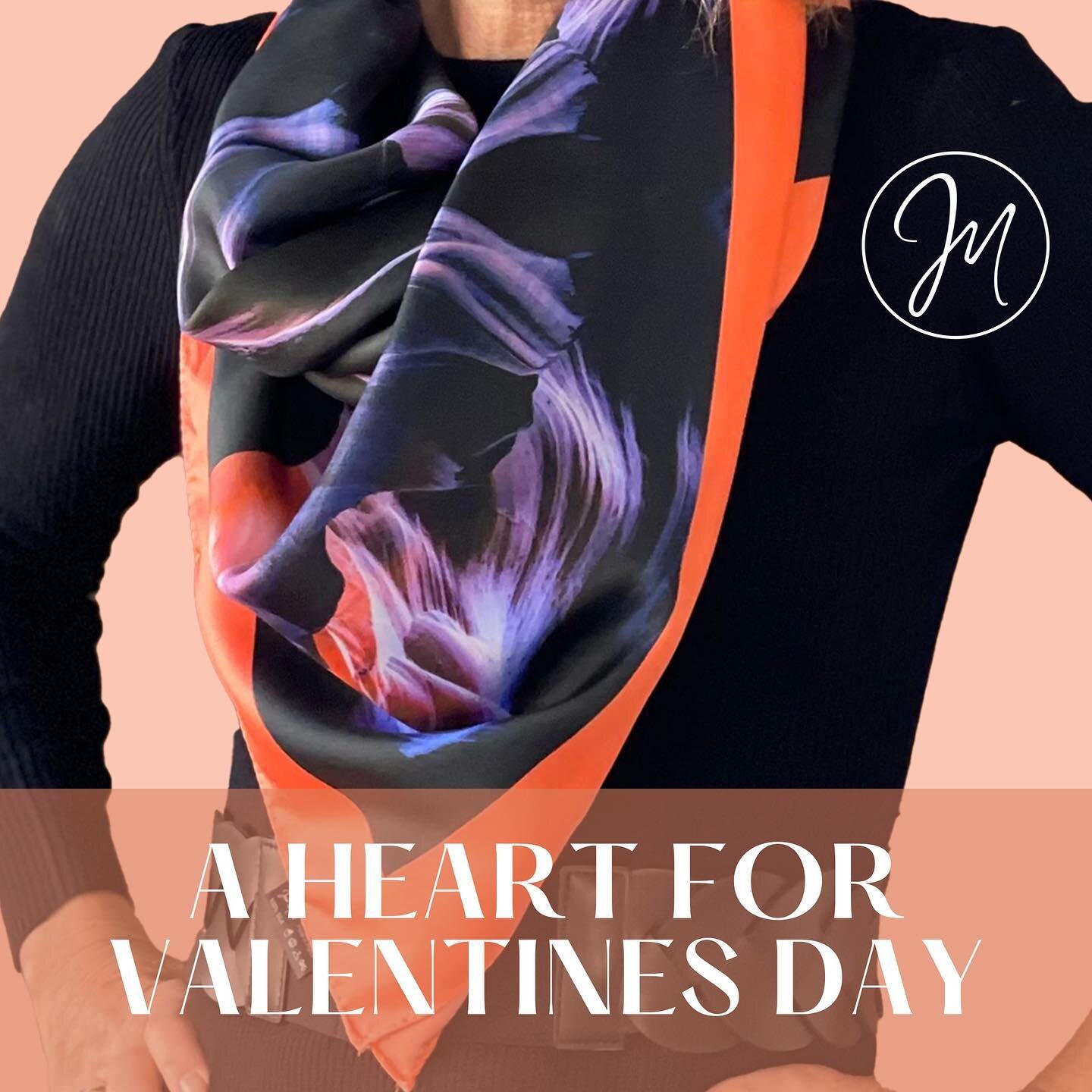A heart for Valentine&rsquo;s Day from By Jean Michel&rsquo;s scarf 🧣Order for your loved one now at www.ByJeanMichel.com