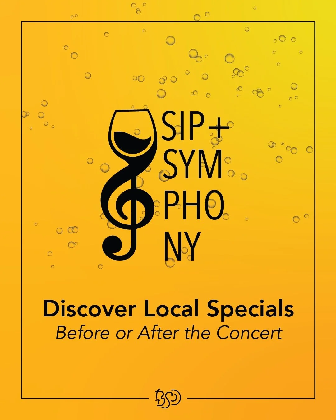 Hey sippers. 🍸🎶

It&rsquo;s almost concert day and your ticket gets you more than just the music.

With our new Sip &amp; Symphony special, your Bakersfield Symphony Orchestra ticket unlocks exclusive offers at participating local spots before or a