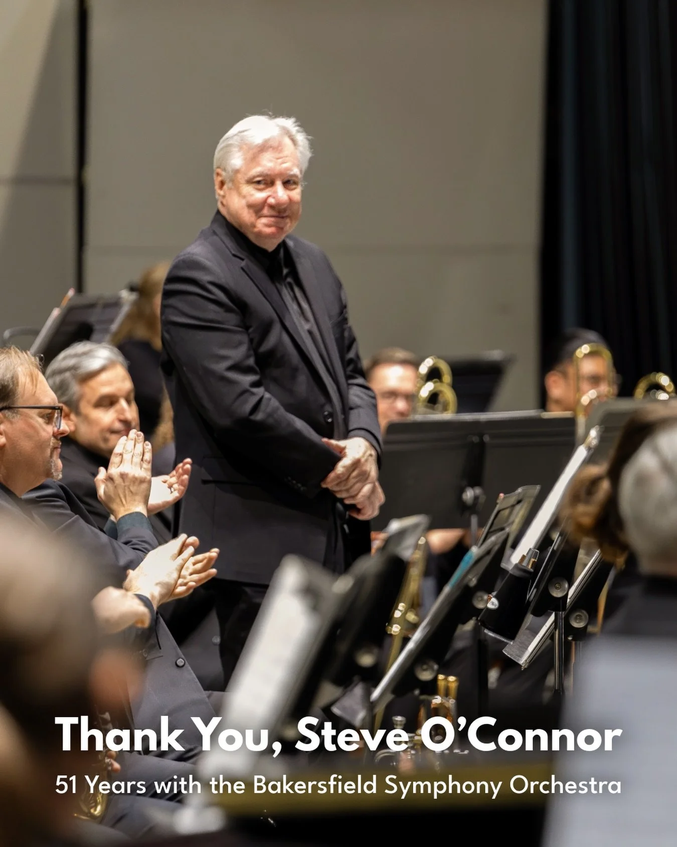 On May 9, we celebrated an extraordinary milestone in Bakersfield Symphony Orchestra history.

After 51 years with the BSO, longtime Second Trumpet Steve O&rsquo;Connor took his final bow.

Steve first performed with the Symphony in 1975 and earned t