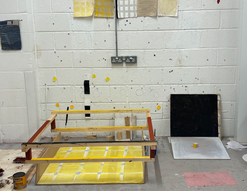 The boxing ring of place, 2024, installation, mixed media