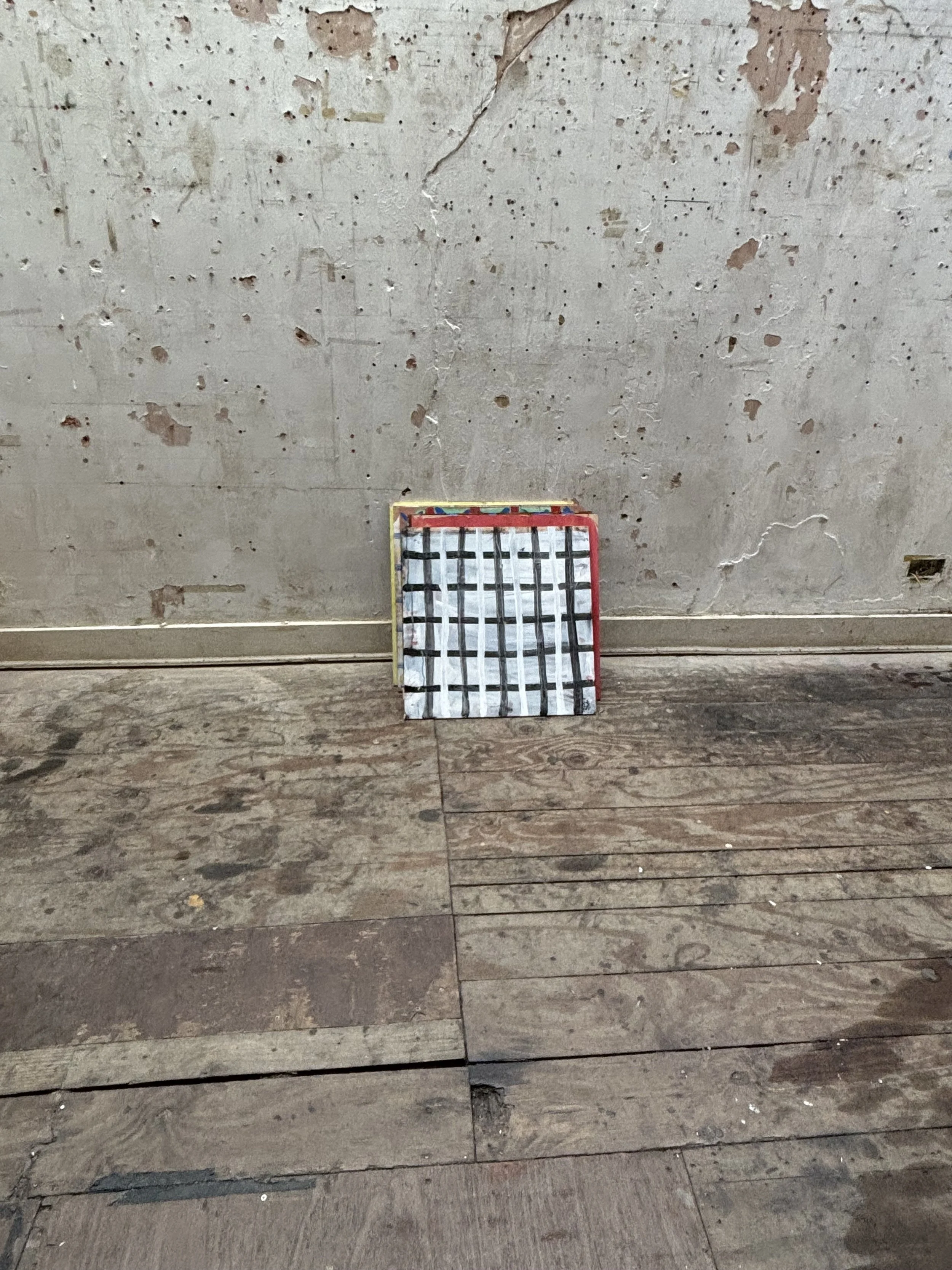 Soup swatter , 2024, installation, oil on board