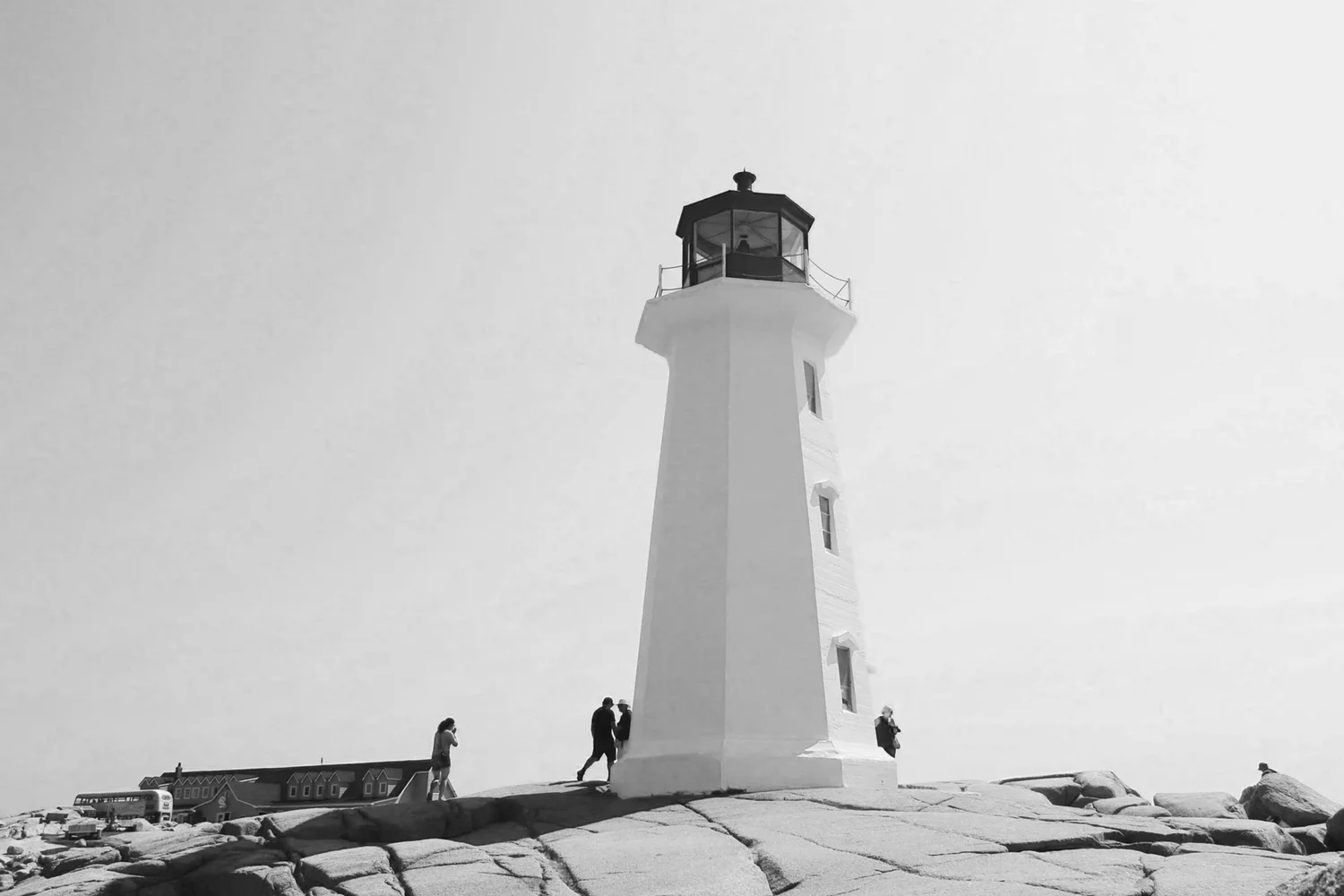 Lighthouse on a rocky coast
