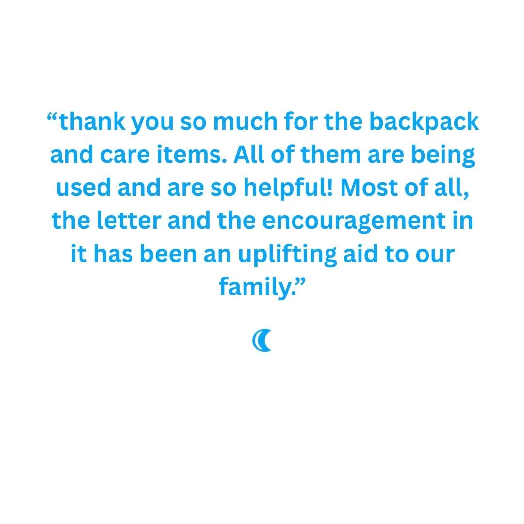 Thank you for sharing your recipient story, it means so much for us to hear how The First Night Project has positively affected your in patient experience. On behalf of the entire first night project team, we wish you strength as you move through thi