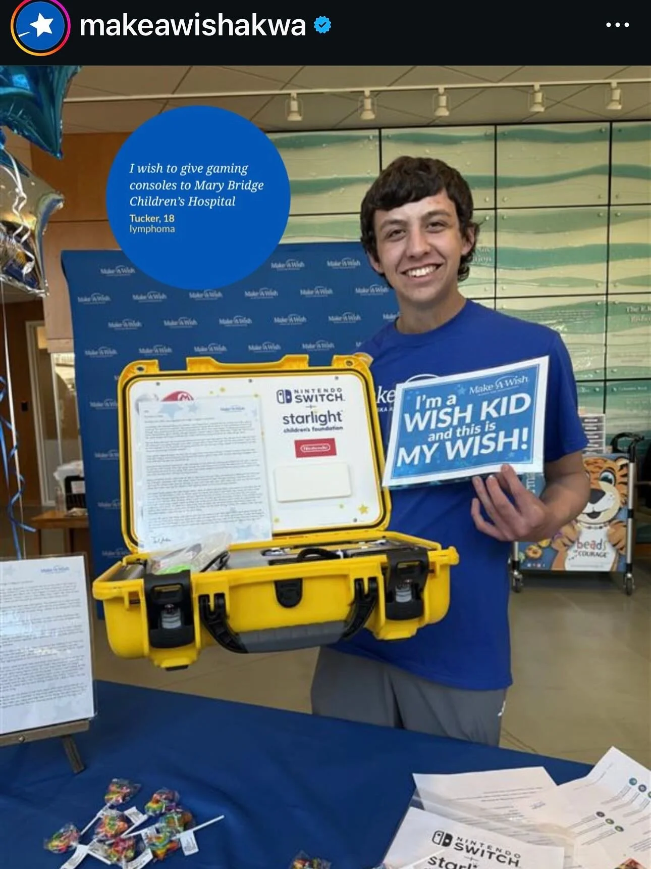 Feeling so honored to learn of Tucker&rsquo;s wish. Make a Wish is what started it all for our founder Harry but to find out that it inspires others to pay it forward is truly a gem. #makeawish @makeawishakwa @marybridgechildrens #teencanceramerica #