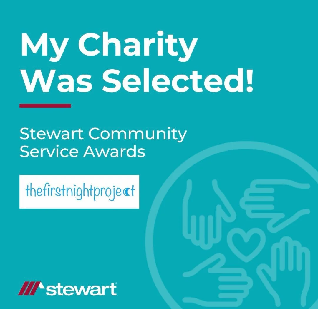 Thank you so much to the @stewarttitleco Foundation for choosing to honor The First Night Project for the Stewart Community Service Award! So thankful for the support and recognition!