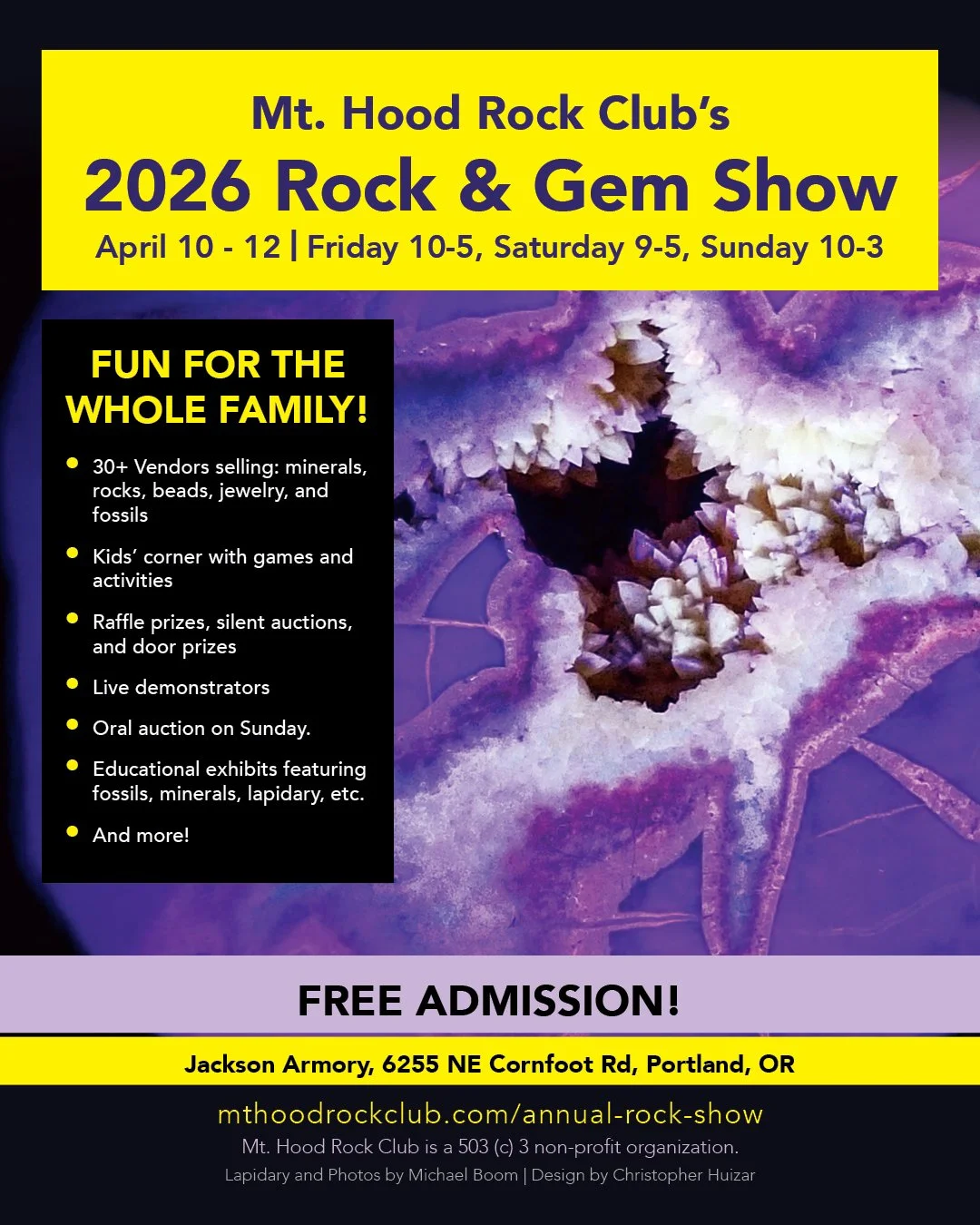 Mt. Hood Rock Club 2026 Rock & Gem Show