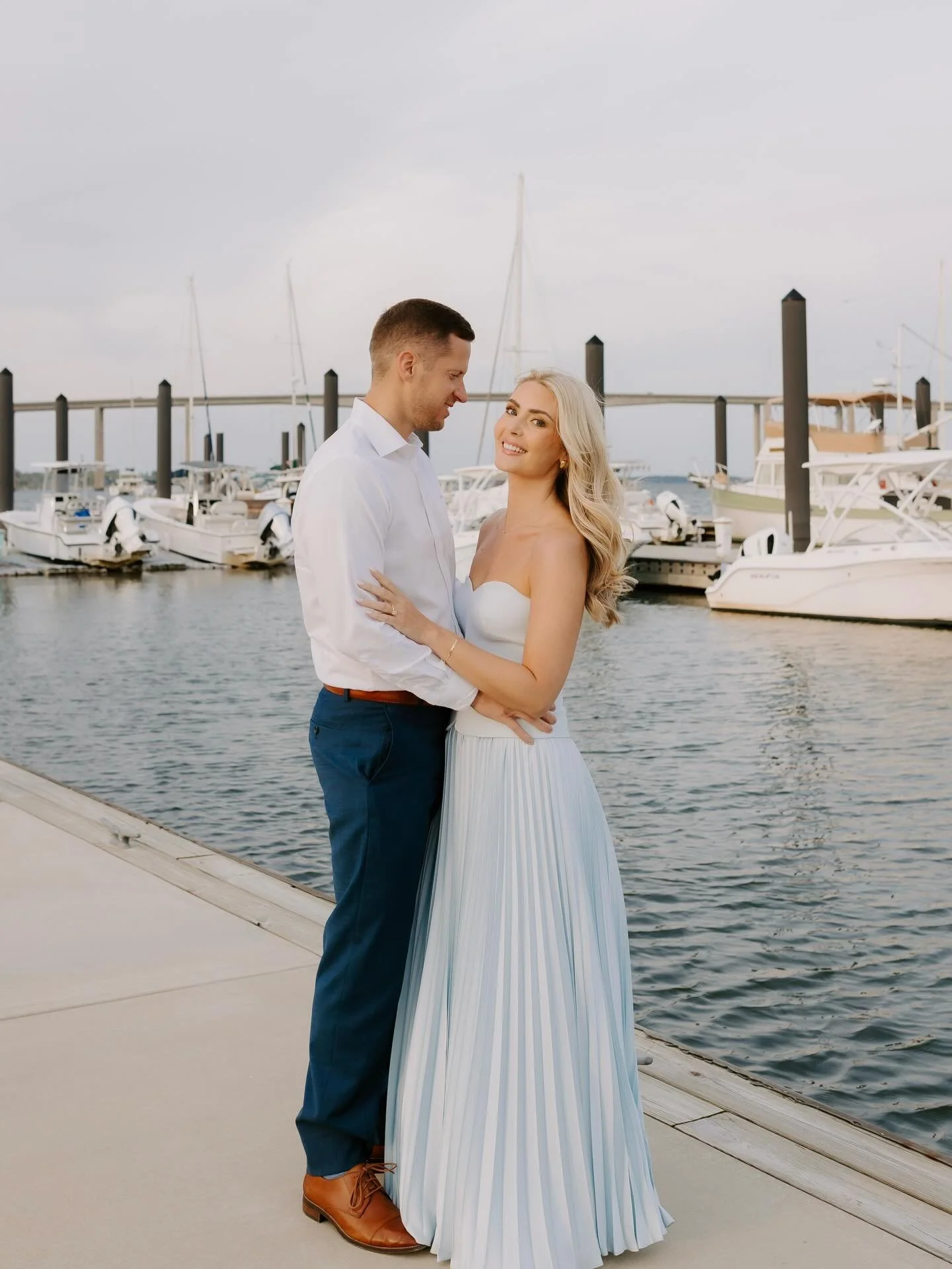 Golden hour on the water- 

Kimberly &amp; Trey spent their evening with me chasing light from downtown Charleston to Daniel Island- stealing quiet moments between the boats, laughs on the beach and soaking in this sweet season of &ldquo;almost marri