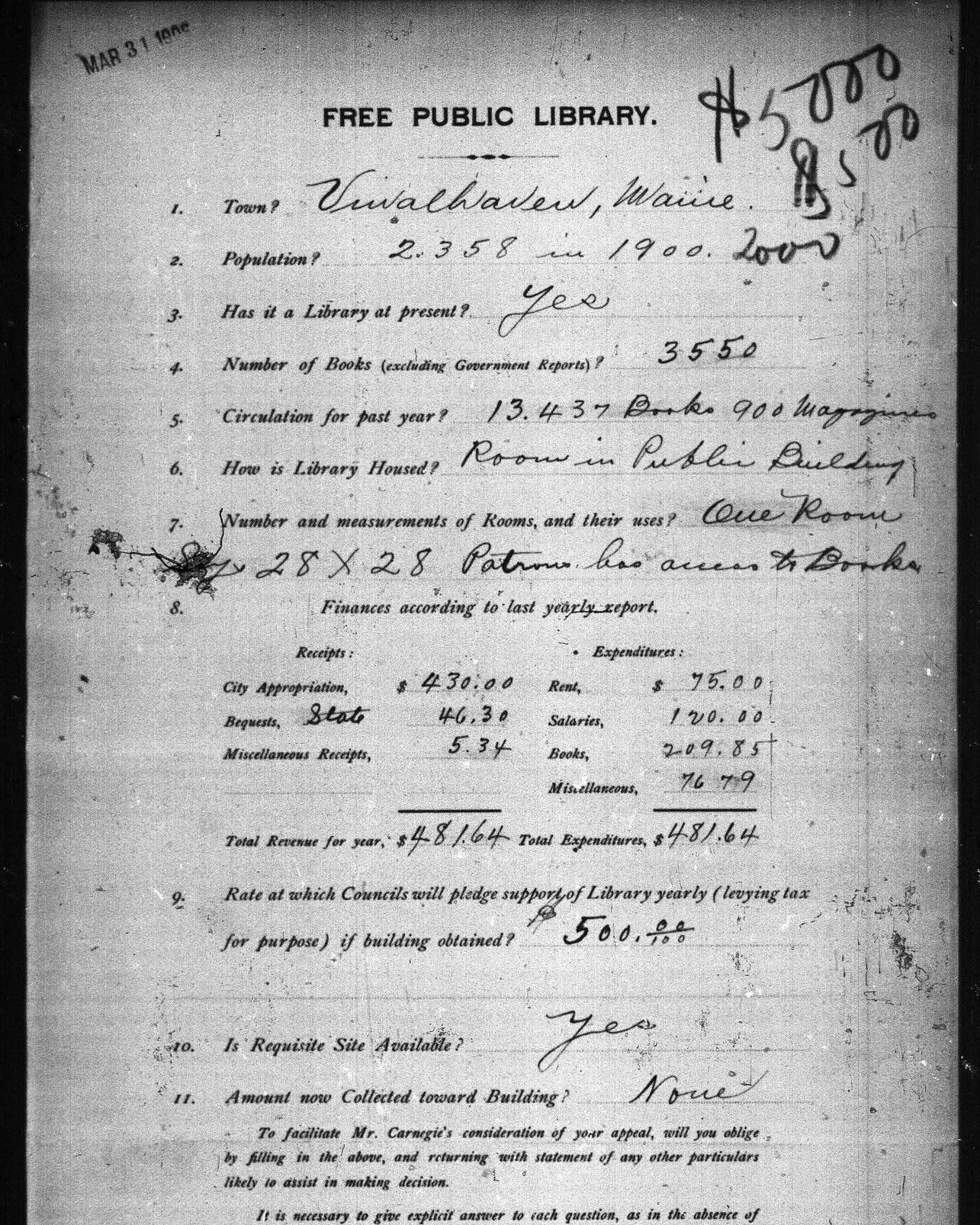 The recent surprise grant from @carnegiecorp got us wondering about the original funding we got to build the library, and we found these amazing historical records! Back then grant applications were a lot more straightforward than they are now&mdash;