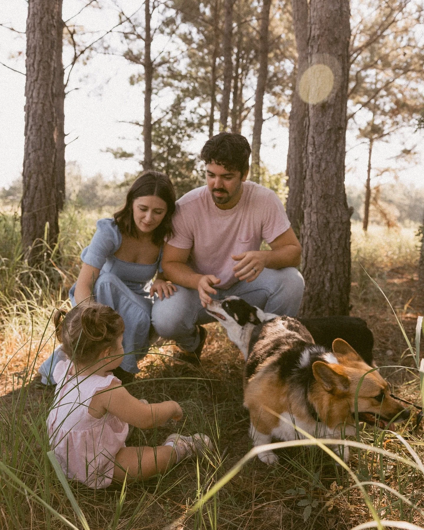 Another season witnessing the Oteys&mdash; the only family I know who prefers Houston summers over winter, and I&rsquo;m so grateful for them 🫶🏽
&bull;
&bull;
#chartakesshots #corgis #familyphotos #houstonphotographer