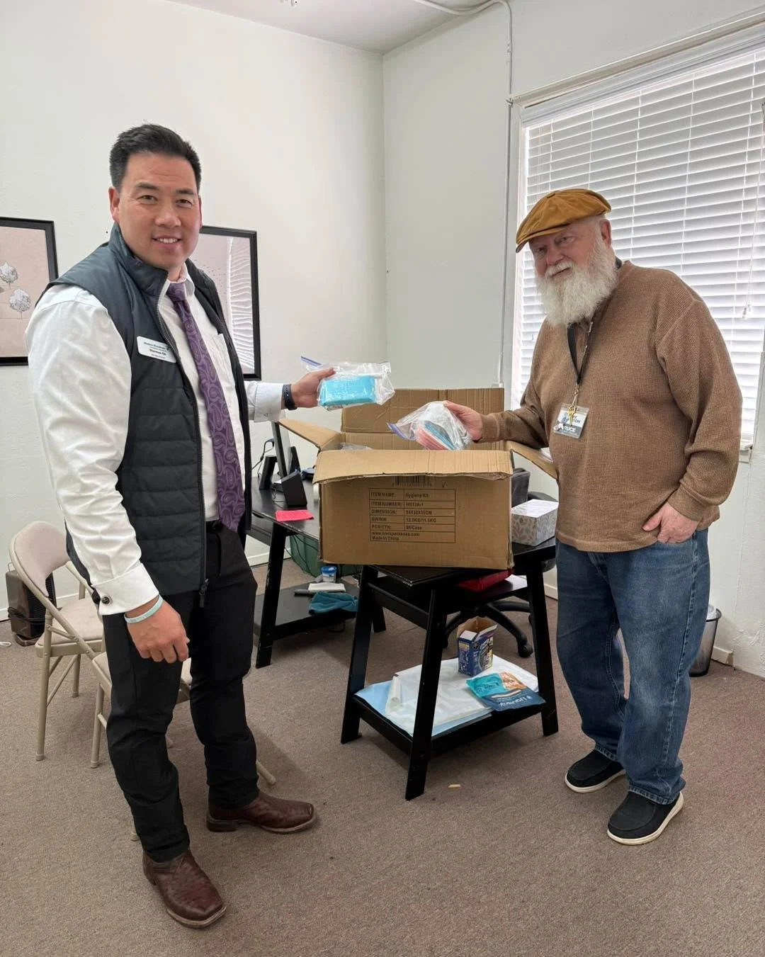 Modern Woodmen made a generous donation of hygiene products. We are so grateful for their generosity.