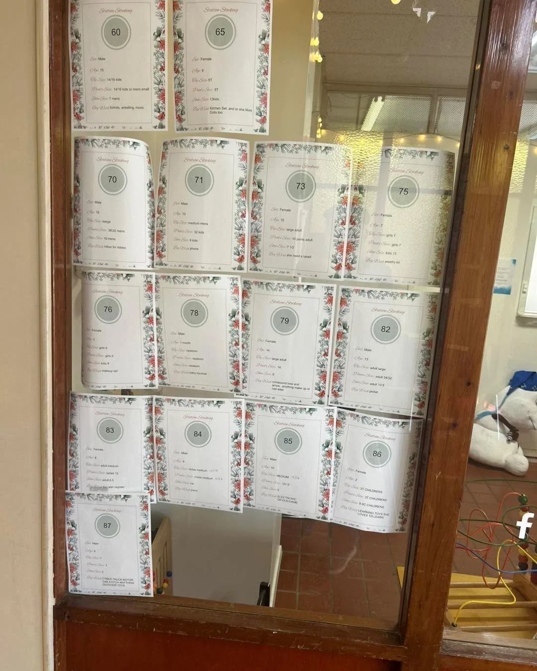 We have 15 unclaimed kids for our Station Stockings. Please help us today. No child left out. We have helped record numbers. Come take a couple of Angels.