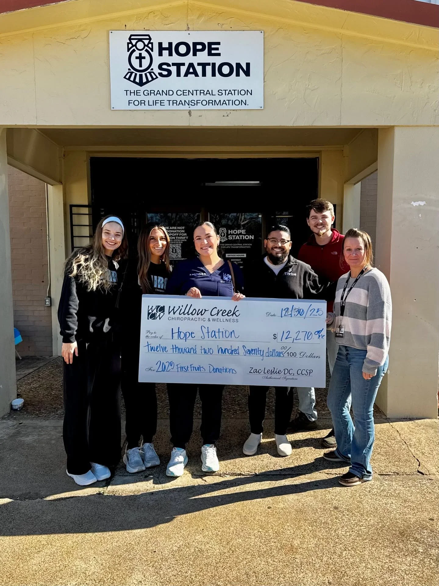 MASSIVE THANK YOU 😭💛

We are beyond grateful to Willow Creek Chiropractic &amp; Wellness - Palestine for their generous and unexpected donation to Hope Station. It came as a surprise, but it meant the world to us. We truly don&rsquo;t have the word