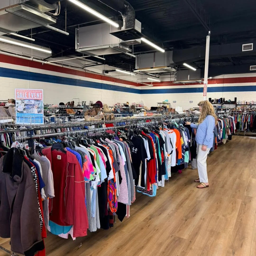 Every rack holds more than clothes.

It holds opportunity.
Job training.
Funding for life-changing programs.

When you shop here, you&rsquo;re part of something bigger.