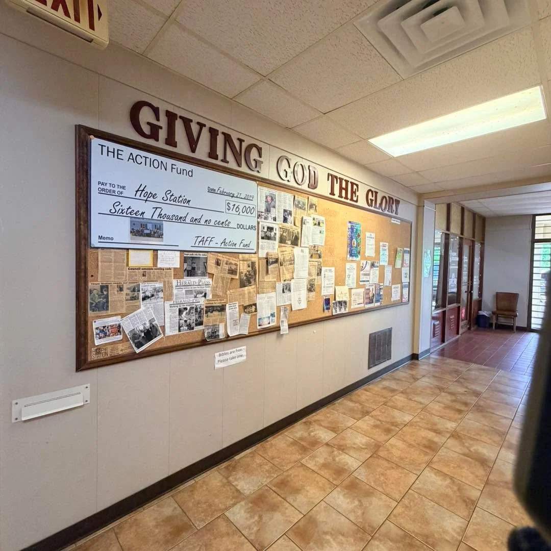 This wall holds more than memories.

It holds stories of provision.
Stories of partnership.
Stories of what happens when people come together and say yes.

Every piece pinned here is a reminder&mdash;
this has never been about us.