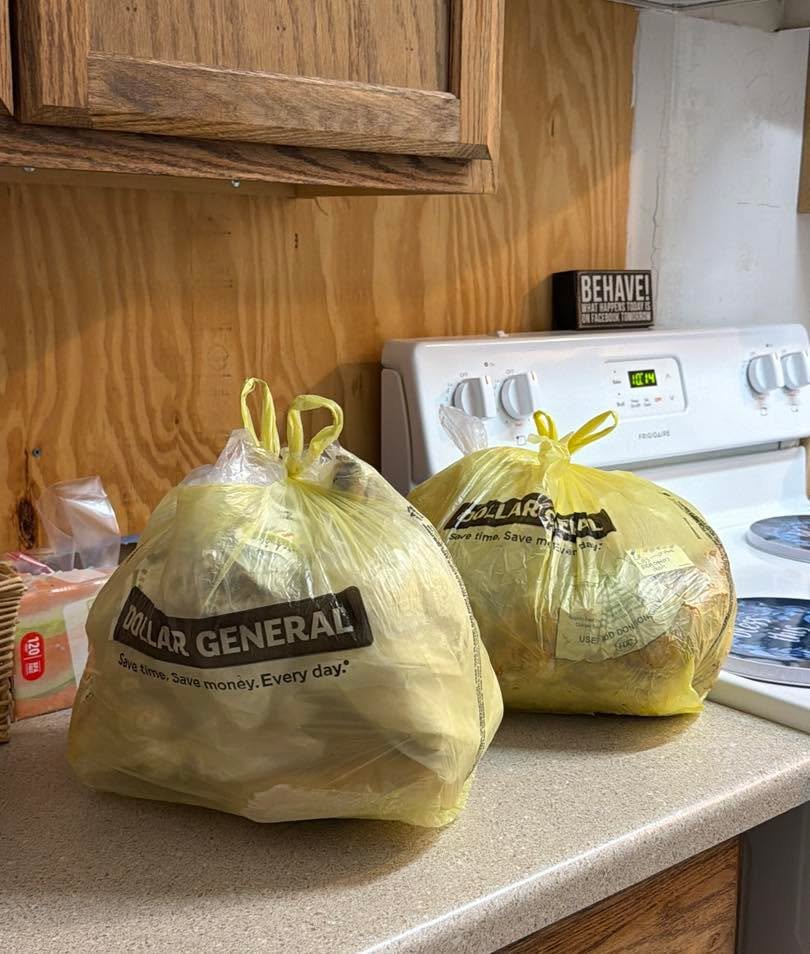 Before a family receives a bag of groceries, countless hands have already been involved.

Someone donated.
Someone sorted.
Someone stocked shelves.
Someone packed.

What looks like two bags of groceries is actually a community coming together to care