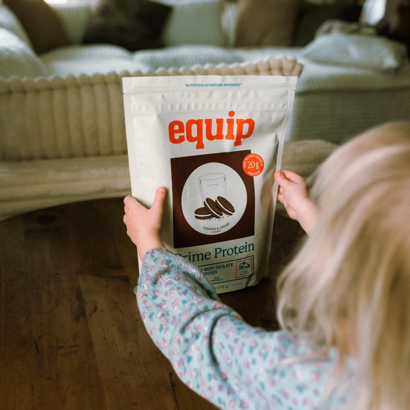 My 4-year-old has always been a &ldquo;dino nuggets only&rdquo; kid 🦖
Anything else? Nope. Gross. He won&rsquo;t touch it.

Today, I made him &ldquo;cookies &amp; cream&rdquo; milk with half a scoop of beef protein from Equip Foods.

I asked, &ldquo