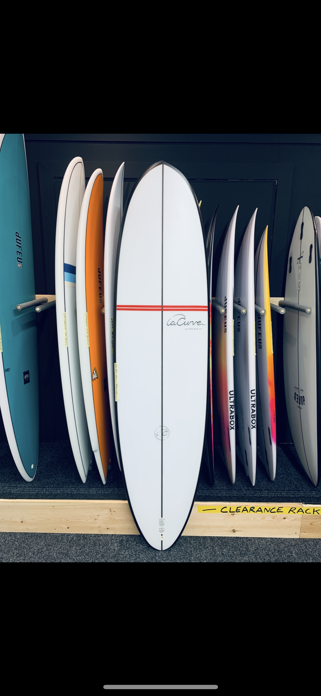 LACURVE 7’0 x 21 1/2 x 2 3/4 44L Thruster FCS2