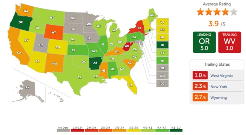 Kindred Healthcare Online Reputation for 800 locations as of October 2015.